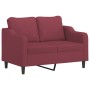 Sofa set with cushions 2 pieces red fabric by , Sofas - Ref: Foro24-3201840, Price: 517,99 €, Discount: %