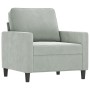 Sofa set with cushions 4 pieces light gray velvet by , Sofas - Ref: Foro24-3201964, Price: 687,46 €, Discount: %