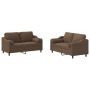 Sofa set with cushions 2 pieces brown fabric by , Sofas - Ref: Foro24-3201821, Price: 507,07 €, Discount: %