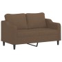 Sofa set with cushions 2 pieces brown fabric by , Sofas - Ref: Foro24-3201821, Price: 507,07 €, Discount: %