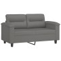 Sofagarnitur mit Kissen, 3-teilig, dunkelgrauer Mikrofaserstoff von , Sofas - Ref: Foro24-3202358, Preis: 681,58 €, Rabatt: %