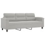 Sofagarnitur mit Kissen, 3-teilig, hellgrauer Mikrofaserstoff von , Sofas - Ref: Foro24-3202345, Preis: 632,99 €, Rabatt: %