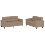 Cappuccino synthetic leather 2-piece sofa set with cushions by , Sofas - Ref: Foro24-3202366, Price: 471,72 €, Discount: %