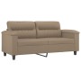 Cappuccino synthetic leather 2-piece sofa set with cushions by , Sofas - Ref: Foro24-3202366, Price: 471,72 €, Discount: %