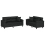 2-piece black synthetic leather sofa set with cushions by , Sofas - Ref: Foro24-3202372, Price: 512,04 €, Discount: %