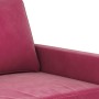 Red velvet 3-piece sofa set with cushions by , Sofas - Ref: Foro24-3201530, Price: 523,13 €, Discount: %