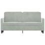 2-Sitzer-Sofa aus hellgrauem Samt, 140 cm von , Sofas - Ref: Foro24-359442, Preis: 202,23 €, Rabatt: %