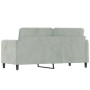 2-Sitzer-Sofa aus hellgrauem Samt, 140 cm von , Sofas - Ref: Foro24-359442, Preis: 202,23 €, Rabatt: %