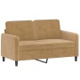 Zweiteilige Sofagarnitur aus braunem Samt mit Kissen von , Sofas - Ref: Foro24-3202001, Preis: 491,08 €, Rabatt: %