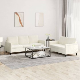 Cream velvet 2-piece sofa set by , Sofas - Ref: Foro24-3202022, Price: 506,81 €, Discount: %