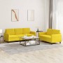 Zweiteilige Sofagarnitur aus gelbem Samt von , Sofas - Ref: Foro24-3202020, Preis: 525,39 €, Rabatt: %