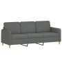 Sofa set with cushions 3 pieces dark gray fabric by , Sofas - Ref: Foro24-3202055, Price: 658,36 €, Discount: %