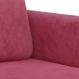 Red velvet 3-piece sofa set with cushions by , Sofas - Ref: Foro24-3202048, Price: 596,95 €, Discount: %