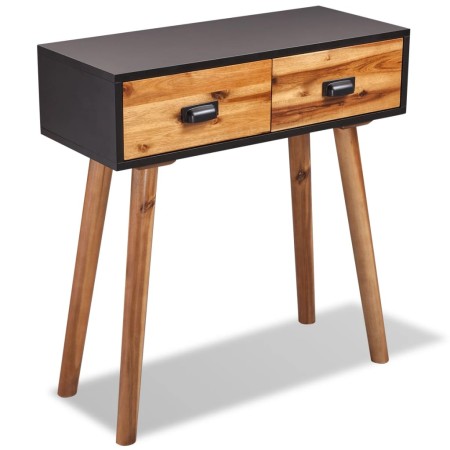 Mesa consola de madera maciza de acacia 70x30x75 cm de vidaXL, Aparadores - Ref: Foro24-245479, Precio: 127,99 €, Descuento: %