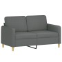 Sofa set with cushions 2 pieces dark gray fabric by , Sofas - Ref: Foro24-3202119, Price: 501,55 €, Discount: %