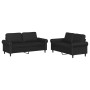 2-teilige Sofagarnitur aus schwarzem Kunstleder mit Kissen von , Sofas - Ref: Foro24-3202150, Preis: 473,27 €, Rabatt: %