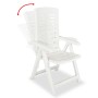 Reclining garden chairs, 2 units, white plastic by vidaXL, Garden chairs - Ref: Foro24-43895, Price: 157,35 €, Discount: %