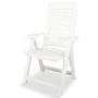 Reclining garden chairs, 2 units, white plastic by vidaXL, Garden chairs - Ref: Foro24-43895, Price: 157,35 €, Discount: %