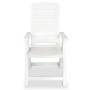 Reclining garden chairs, 2 units, white plastic by vidaXL, Garden chairs - Ref: Foro24-43895, Price: 157,35 €, Discount: %