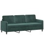 Dunkelgrünes 3-Sitzer-Sofa aus Samt, 180 cm von , Sofas - Ref: Foro24-359454, Preis: 312,36 €, Rabatt: %