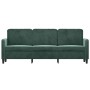 Sofá de 3 plazas terciopelo verde oscuro 180 cm de , Sofás - Ref: Foro24-359454, Precio: 312,36 €, Descuento: %