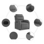 Sillón reclinable de tela gris oscuro de , Sillones - Ref: Foro24-373463, Precio: 226,42 €, Descuento: %