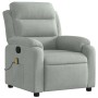 Sillón reclinable de masaje terciopelo gris claro de , Sillones - Ref: Foro24-373511, Precio: 241,59 €, Descuento: %