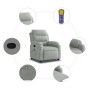 Sillón reclinable de masaje terciopelo gris claro de , Sillones - Ref: Foro24-373511, Precio: 240,10 €, Descuento: %