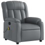 Sillón de masaje reclinable cuero sintético gris de , Sillones - Ref: Foro24-373570, Precio: 217,85 €, Descuento: %