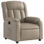 Sillón reclinable de cuero sintético color capuchino de , Sillones - Ref: Foro24-373566, Precio: 226,73 €, Descuento: %