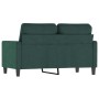 Dunkelgrünes 2-Sitzer-Sofa aus Samt, 120 cm von , Sofas - Ref: Foro24-359191, Preis: 226,31 €, Rabatt: %