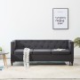 Sofá Chesterfield de 3 plazas con tapizado de tela gris oscuro de vidaXL, Sofás - Ref: Foro24-247163, Precio: 431,17 €, Descu...