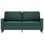 Sofá de 2 plazas de terciopelo verde oscuro 140 cm de , Sofás - Ref: Foro24-359201, Precio: 235,39 €, Descuento: %