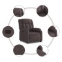 Sillón reclinable de tela marrón oscuro de , Sillones - Ref: Foro24-373579, Precio: 217,95 €, Descuento: %