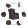 Sillón de masaje reclinable de tela marrón oscuro de , Sillones - Ref: Foro24-373591, Precio: 254,39 €, Descuento: %