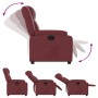 Sillón reclinable de cuero sintético rojo tinto de , Sillones - Ref: Foro24-373526, Precio: 234,55 €, Descuento: %