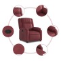 Sillón reclinable de cuero sintético rojo tinto de , Sillones - Ref: Foro24-373526, Precio: 234,55 €, Descuento: %