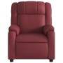 Sillón reclinable de cuero sintético rojo tinto de , Sillones - Ref: Foro24-373526, Precio: 234,55 €, Descuento: %