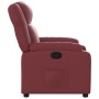 Sillón reclinable de cuero sintético rojo tinto de , Sillones - Ref: Foro24-373526, Precio: 234,55 €, Descuento: %