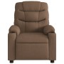 Sillón reclinable con masaje de tela marrón de , Sillones - Ref: Foro24-374160, Precio: 240,77 €, Descuento: %