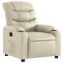 Sillón reclinable de cuero sintético crema de , Sillones - Ref: Foro24-374134, Precio: 226,33 €, Descuento: %