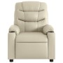 Sillón reclinable de cuero sintético crema de , Sillones - Ref: Foro24-374134, Precio: 226,33 €, Descuento: %