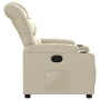 Sillón reclinable de cuero sintético crema de , Sillones - Ref: Foro24-374134, Precio: 226,33 €, Descuento: %