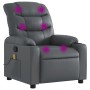 Gray synthetic leather reclining massage chair by , Armchairs - Ref: Foro24-374143, Price: 214,76 €, Discount: %