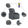 Sillón de masaje reclinable cuero sintético gris de , Sillones - Ref: Foro24-374143, Precio: 219,12 €, Descuento: %