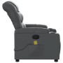 Gray synthetic leather reclining massage chair by , Armchairs - Ref: Foro24-374143, Price: 214,76 €, Discount: %