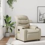 Sillón reclinable de masaje cuero sintético crema de , Sillones - Ref: Foro24-374141, Precio: 269,81 €, Descuento: %