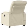 Sillón reclinable de masaje cuero sintético crema de , Sillones - Ref: Foro24-374141, Precio: 269,81 €, Descuento: %