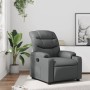 Sillón reclinable de cuero sintético gris de , Sillones - Ref: Foro24-374136, Precio: 238,82 €, Descuento: %