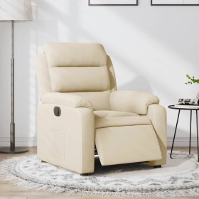 Sillón reclinable eléctrico de tela crema de , Sillones - Ref: Foro24-3204965, Precio: 284,99 €, Descuento: %